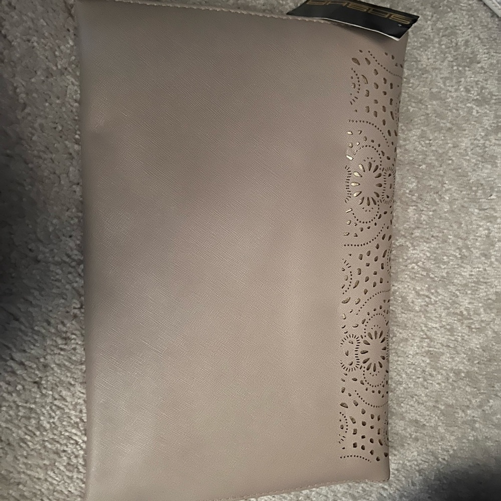 Gold and taupe clutch and crossbody new with tags - Picture 3 of 4